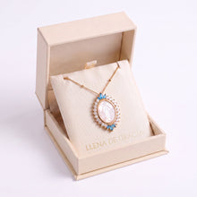 Load image into Gallery viewer, Miraculous Mary, Turquoise & 18k Gold | Llena de Gracia