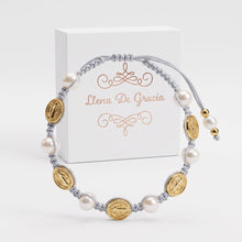 Load image into Gallery viewer, Saint Benedict Pearl Bracelet | Llena de Gracia