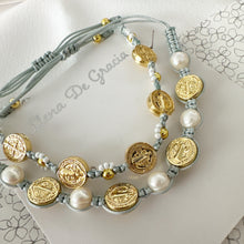 Load image into Gallery viewer, St. Benedict pearl Bracelet