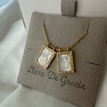 Load image into Gallery viewer, Sacred Heart & Jesus mini Scapular Necklace, 14k Gold