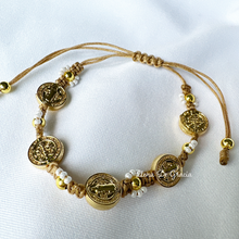 Load image into Gallery viewer, St. Benedict Bracelet – Floral Design