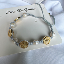 Load image into Gallery viewer, St. Benedict pearl Bracelet