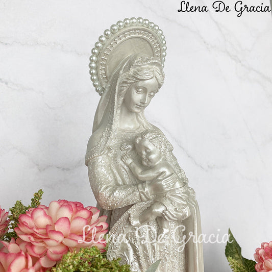 Our Lady of Good Health Statue - White Pearl design