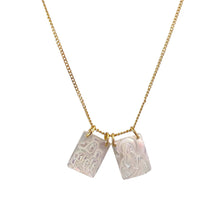 Load image into Gallery viewer, Mother of Pearl Scapular Necklace | Llena de Gracia
