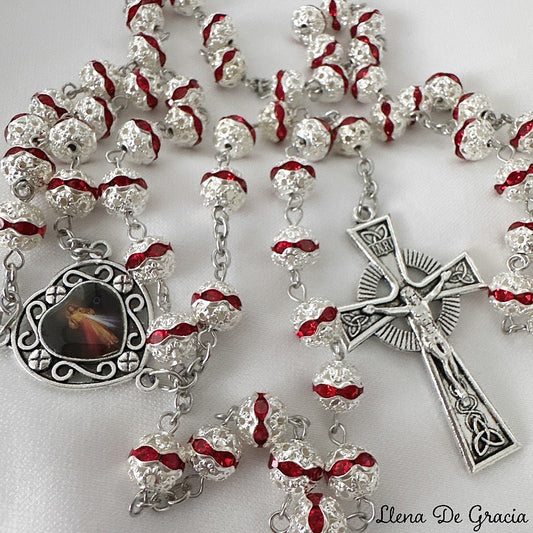 Divine Mercy Catholic Rosary with Jesus Medal