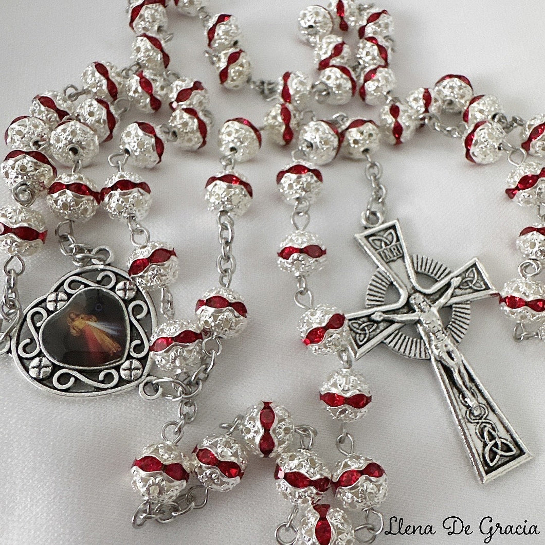 Divine Mercy Catholic Rosary with Jesus Medal