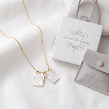 Load image into Gallery viewer, Mother of Pearl Scapular Necklace | Llena de Gracia
