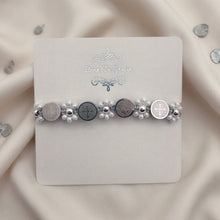Cargar imagen en el visor de la galería, Saint Benedict Silver Floral Bracelet
