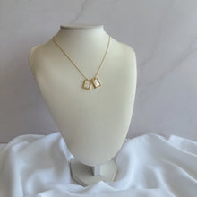 Load image into Gallery viewer, Sacred Heart &amp; Jesus mini Scapular Necklace, 14k Gold
