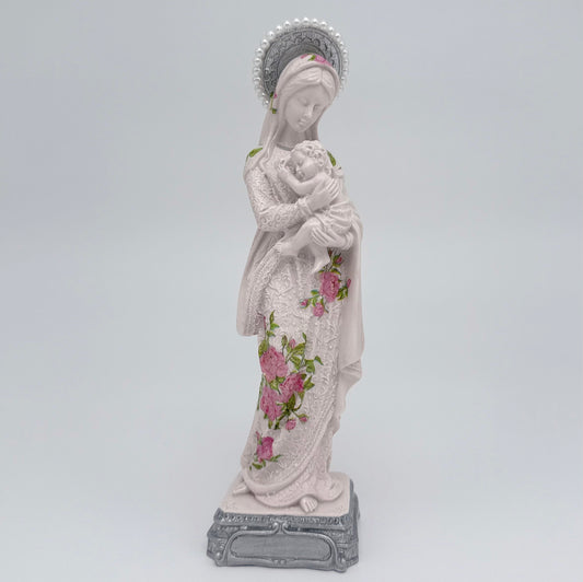 Virgin Mary - Our Lady of Good Health Statue - Rose design