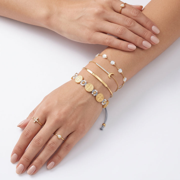 Flowered Saint Benedict Bracelet | Llena de Gracia
