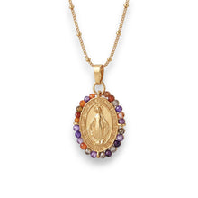 Cargar imagen en el visor de la galería, Miraculous Medal with Crystals, 18k Gold | Llena de Gracia
