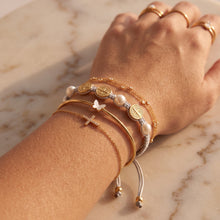 Load image into Gallery viewer, Saint Benedict Pearl Bracelet | Llena de Gracia
