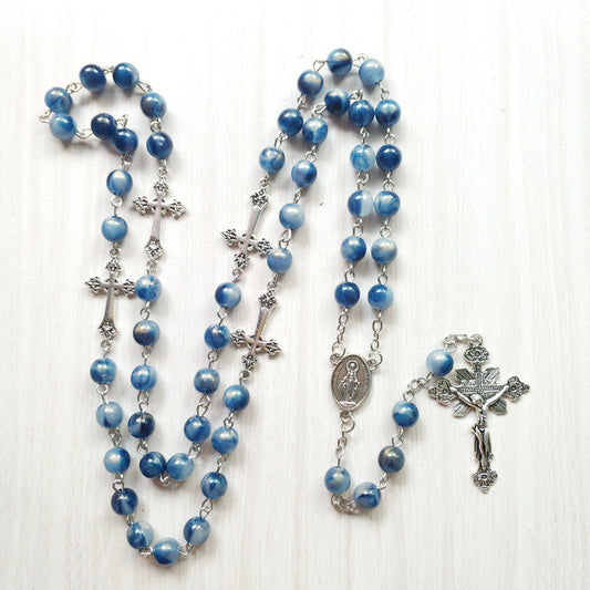 Light Blue Catholic Rosary