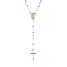 Load image into Gallery viewer, Jacinto Rosary, White Gold by Llena de Gracia
