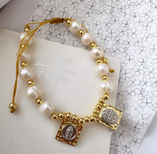 Load image into Gallery viewer, Double Gold Plated Scapular Bracelet
