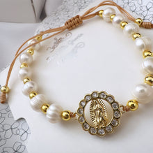 Load image into Gallery viewer, Virgin of Guadalupe Pearl  Bracelet
