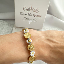 Load image into Gallery viewer, St. Benedict Bracelet – Floral Design
