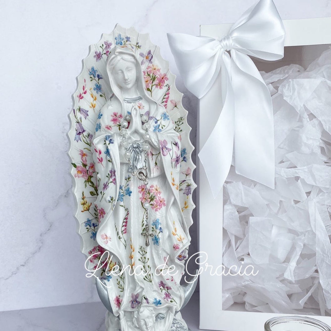 Virgin Mary -Our Lady of Guadalupe - Floral design