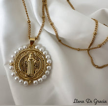 Load image into Gallery viewer, Italian St. Benedict necklace 14k Gold
