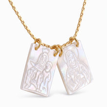 Load image into Gallery viewer, Mother of Pearl Scapular Necklace | Llena de Gracia
