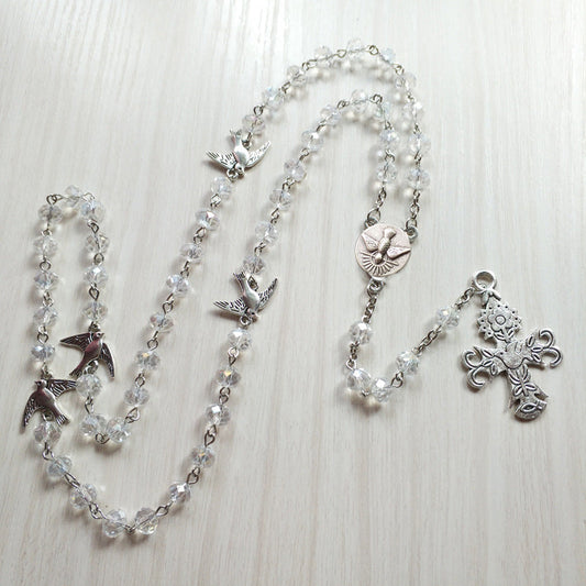 Holy Spirit Pendant Catholic Rosary