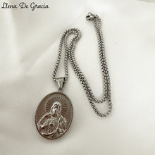 Load image into Gallery viewer, Necklace Sacred Heart of Jesus Pendant - For Him

