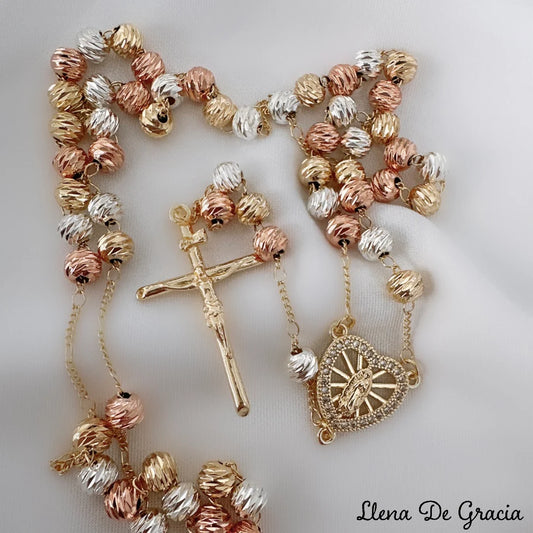 Catholic Rosary 18K gold-filled finish
