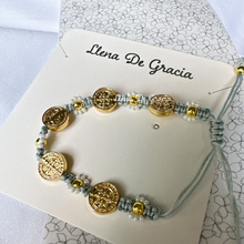 Load image into Gallery viewer, St. Benedict Bracelet – Floral Design
