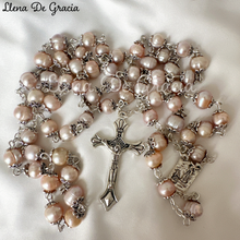 Load image into Gallery viewer, Freshwater Pearls Catholic Rosary

