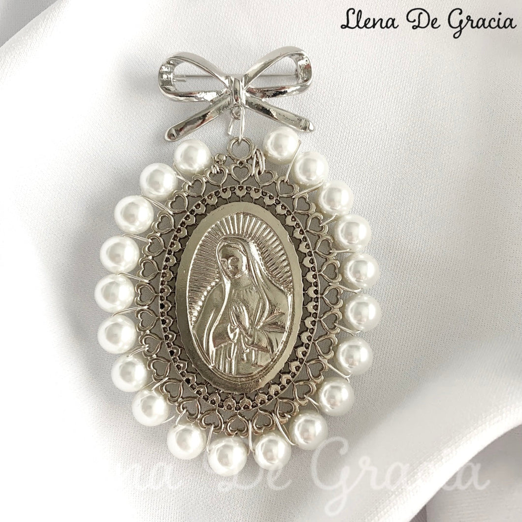 Baby Crib Blessing: Virgin of Guadalupe Sterling Silver Pin