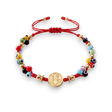 Load image into Gallery viewer, Colorful Saint Benedict Bracelet | Llena de Gracia
