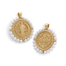 Load image into Gallery viewer, Saint Benedict Pearls, 18k Gold | Llena de Gracia
