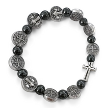Load image into Gallery viewer, Saint Benedict Bracelet, Black Onyx | Llena de Gracia
