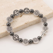 Load image into Gallery viewer, Saint Benedict Bracelet, Black Onyx | Llena de Gracia
